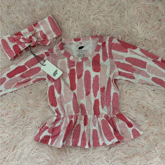 Monica & Andy ♥️ 🩷 12-18m Peplum top - Picture 1 of 3